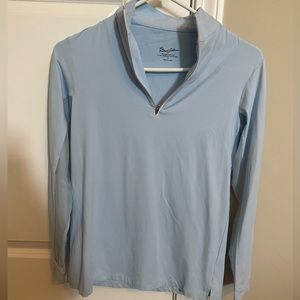 Blue dry fit material quarter zip with mesh sleeves The Tailored Sportsman